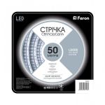 Светодиодная лента 50м 12V SMD5050 60 на метр IP20 Feron SANAN LS606 белый