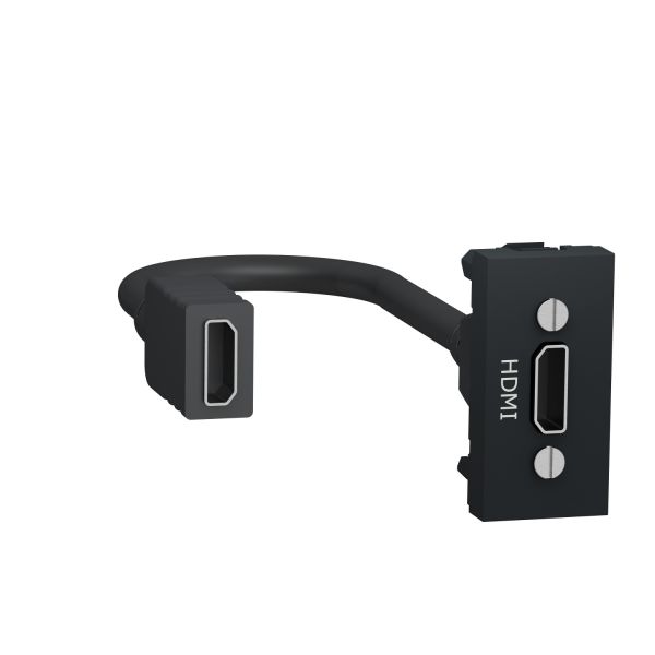 Розетка HDMI, 1 модуль антрацит NU343054 Schneider Electric