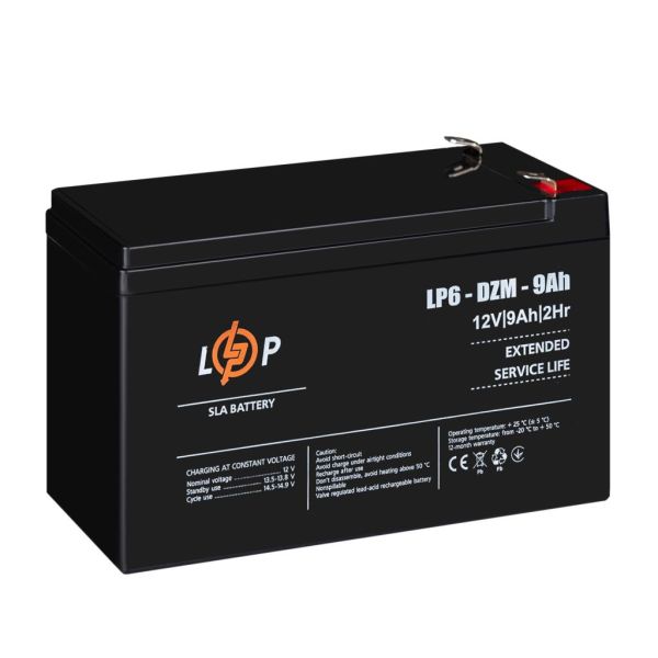 Аккумулятор тяговый свинцово-кислотный AGM LP LogicPower LP6-DZM-9Ah