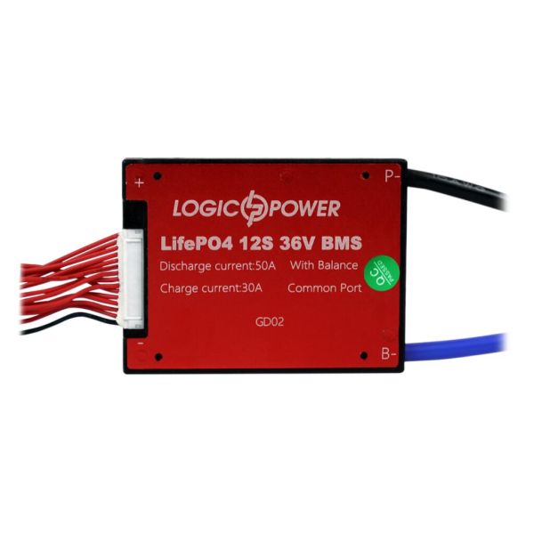 Плата BMS LP LogicPower LiFePO4 36V 12S Dis 50A Ch 30A