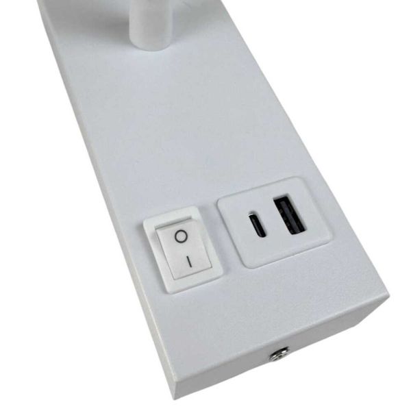 Светильник настенный Violux SNAKE USB+TYPE-C бра Led 5W 4200K IP20 белый