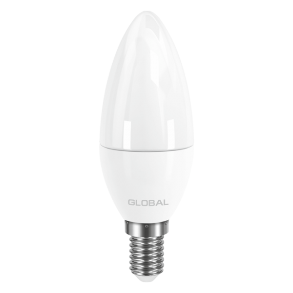 Світлодіодна LED лампа свічка GLOBAL C37 CL-F 5W тепле світло 3000К E14 (1-GBL-233)