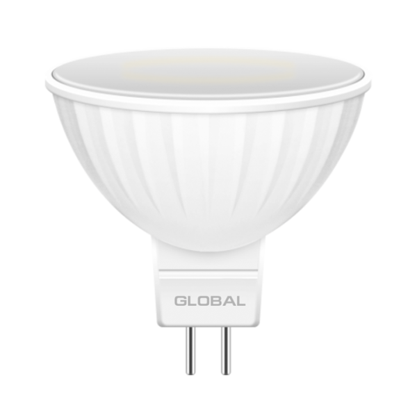 Світлодіодна LED лампа GLOBAL MR16 3W тепле світло 3000К GU5.3 (1-GBL-211)