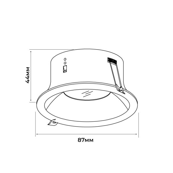 Светильник точечный встроенный Violux Ibiza-R 35W GU10 220V IP44 круг белый