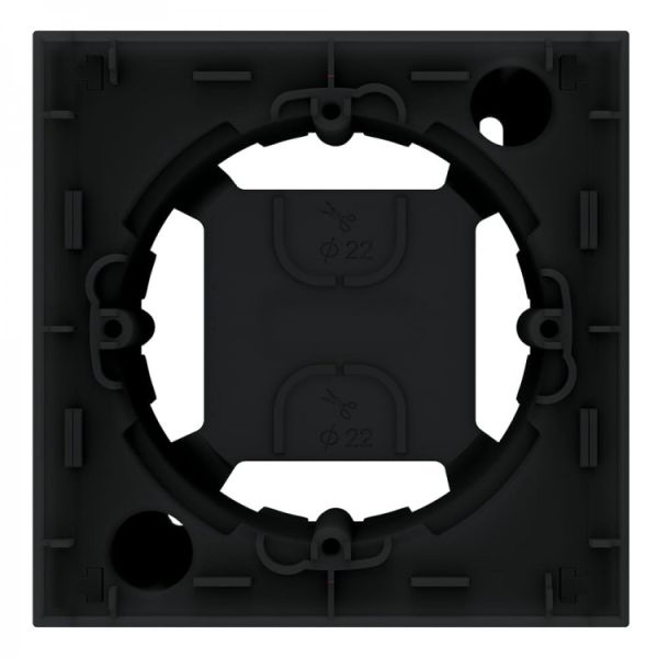 Коробка для наружного монтажа розеток и выключателей Ardero EF111-B Soft IP20 черный