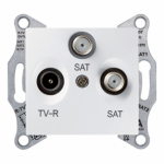 Розетка TV/R/SAT проходная, белая Sedna Schneider Electric SDN3501221
