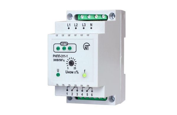 Реле контролю фаз і частоти мережі РНПП-311-1 380В Новатек