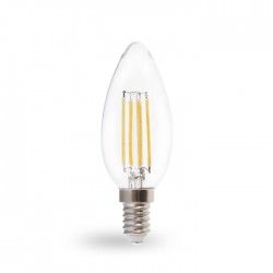 Лампа свiтлодiодна свічка 6W E14 4000K filament Feron LB-158 C37