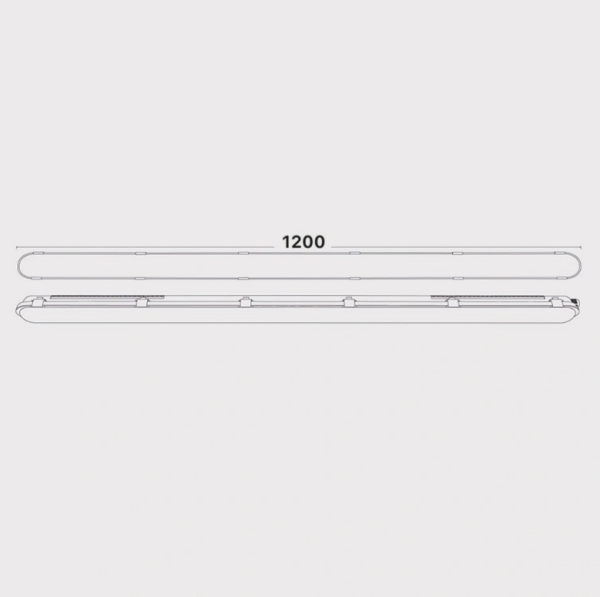Світильник лінійний Led Rayfor WL01 1200мм 40W 6400Lm 3CCT IP66 Philips 3р