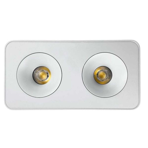 Світильник накладний точковий Violux Sidney-2L 20W 4000K 220V IP20 прямокутник білий