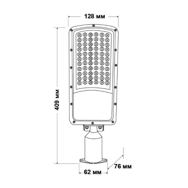 Cветильник консольный уличный Violux Concord Led 30W 3900Lm 5000K IP65 алюминий