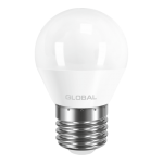 Світлодіодна LED лампа GLOBAL G45 F 5W тепле світло 220V 3000К E27 (1-GBL-141)