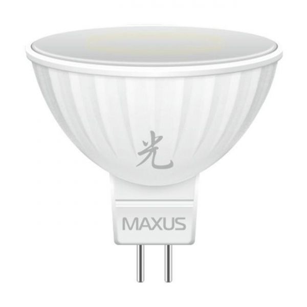 Світлодіодна LED лампа MAXUS 5W яскраве світло MR16, GU5.3, 220V (1-LED-400-01)