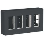 Блок unica system + открытая установка 4х4 антрацит NU124454 Schneider Electric