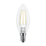 Светодиодная LED лампа MAXUS свечка (филамент) C37 4W яркий свет E14 (1-LED-538)
