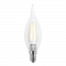 Світлодіодна LED лампа MAXUS свічка на вітрі (филамент) C37 TL, 4W тепле світло E14 (1-LED-539)