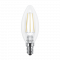 Світлодіодна LED лампа MAXUS C37 FM-C свічка (філам) 4W 3000K 220V E14 (1-LED-537-01)