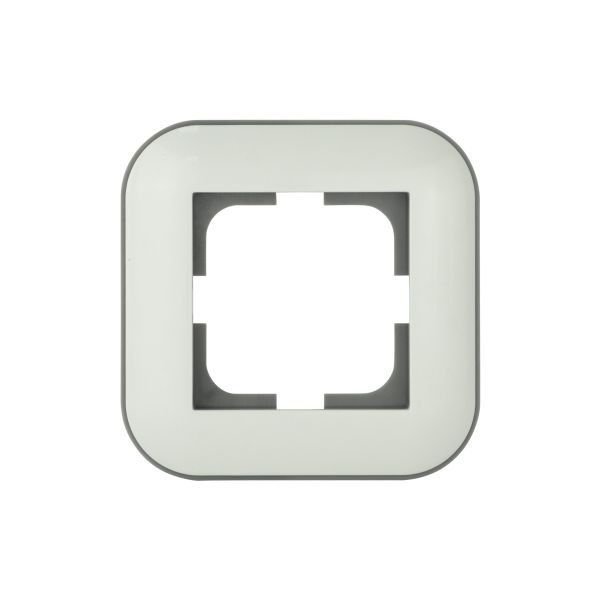 Рамка одинарная Ovivo Loft белая+серая