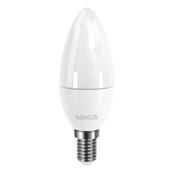 Світлодіодна LED лампа свічка MAXUS C37 CL-F 4W тепле світло 220V E14 (1-LED-5311)