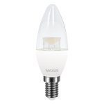 Світлодіодна LED лампа (свічка прозора) MAXUS C37 CL-C 4W яскраве світло 220V E14 (1-LED-5314)