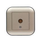 Розетка ТВ конечная Ovivo Loft антрацит+черный