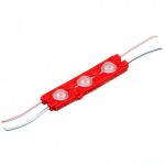 Світлодіодний модуль 12V SMD5730 1,5Вт 3 діода з лінзою IP65 Standart червоний