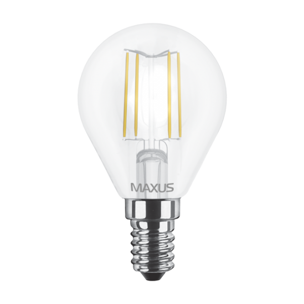 Світлодіодна LED лампа MAXUS (філамент) G45 FM 4W тепле світло 220V E14 (1-LED-547-01)