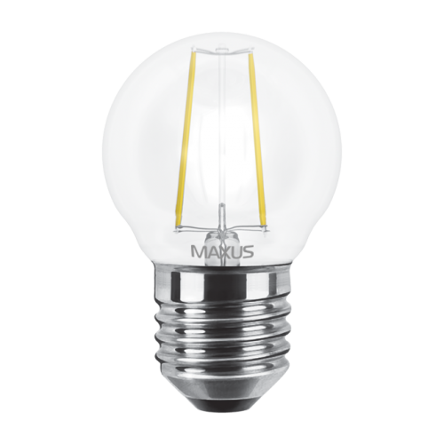 Світлодіодна LED лампа MAXUS (філамент) G45 FM 4W тепле світло 220V E27 (1-LED-545-01)