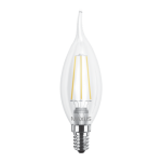 Світлод. LED лампа MAXUS свічка на вітрі (филамент) C37 FM-T 4W яскраве світло 220V E14 (1-LED-540-01)