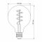 LED лампа VIDEX Filament G125FASD 5W E27 2200K диммерная бронза