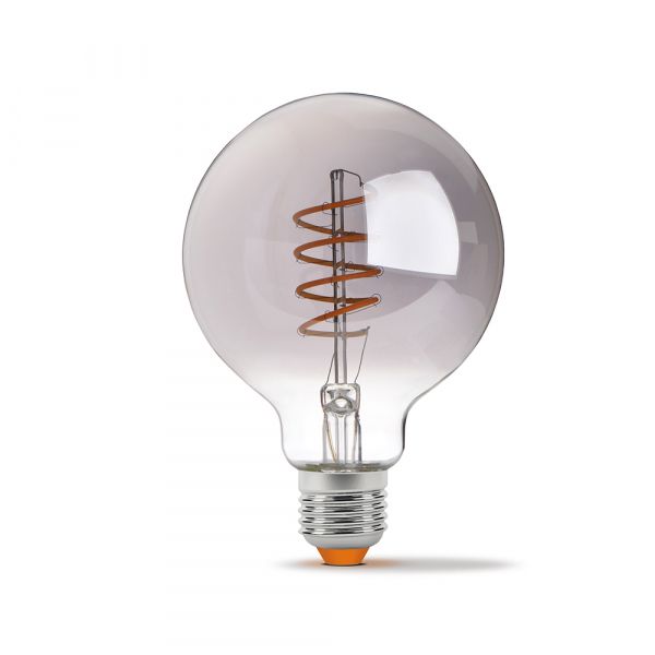 LED лампа VIDEX Filament G95FGD 4W E27 2100K диммерная графит