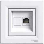 Розетка компьютерная RJ45, кат. 5е, UTP белая Asfora Schneider Electric EPH4300121