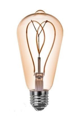 Лампа светодиодная 4W E27 2700K янтарная Velmax V-Filament-Amber-St64-Петля