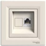 Розетка компьютерная RJ45, кат. 5е, UTP, кремовая Asfora Schneider Electric EPH4300123
