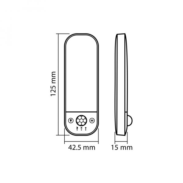 LED Світильник акумуляторний з датчиком руху VIDEX VL-NL014W-S