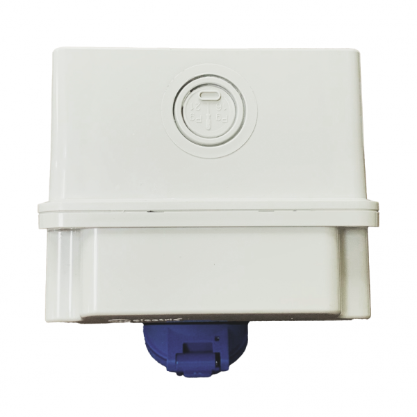 Бокс 130x220мм с розеткой - силовая 32A-3 3Р 1шт, TP electric внешний 230V IP44