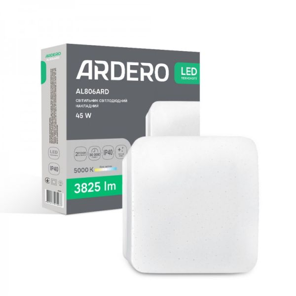 Світильник накладний Ardero led al806ard 45Вт 5000К 3825Лм IP40 зоряне небо