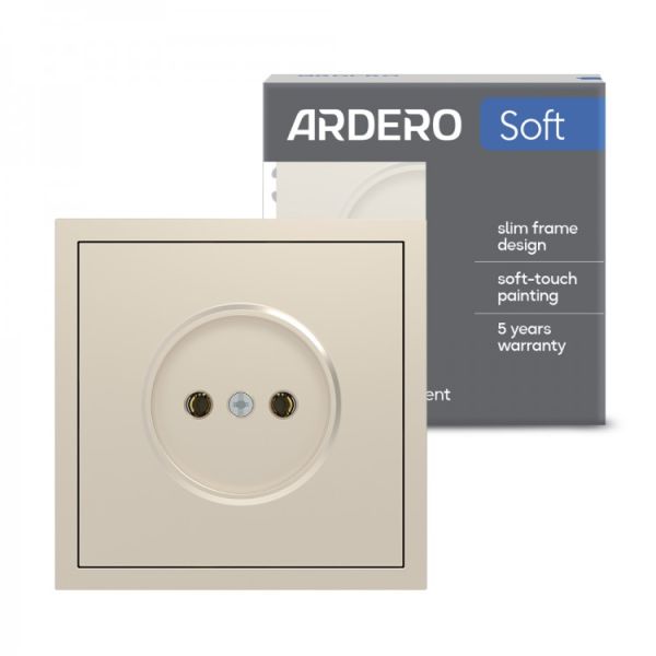 Розетка без заземления Ardero Soft механизм 16А ER111-C шампань