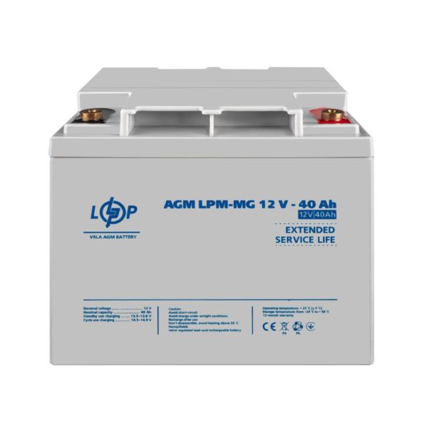Аккумулятор мультигелевый AGM LP LogicPower LPM-MG 12V - 40Ah
