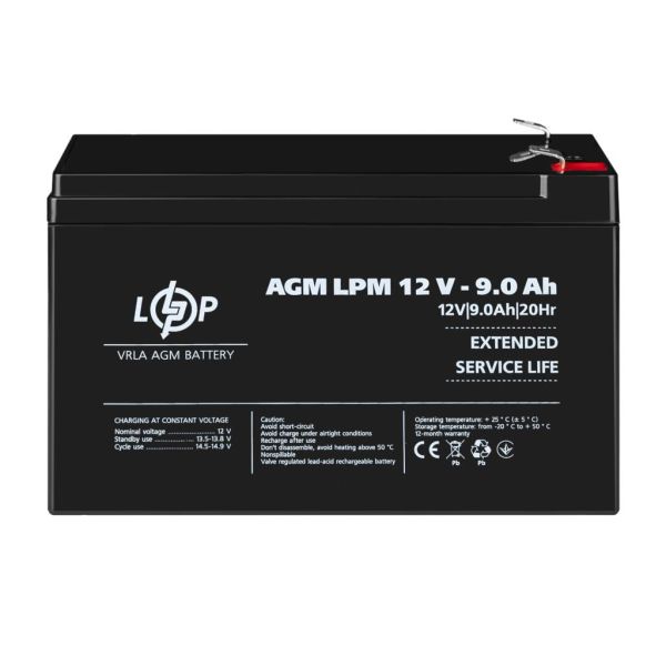 Аккумулятор свинцово-кислотный AGM LP LogicPower LPM 12V - 9Ah