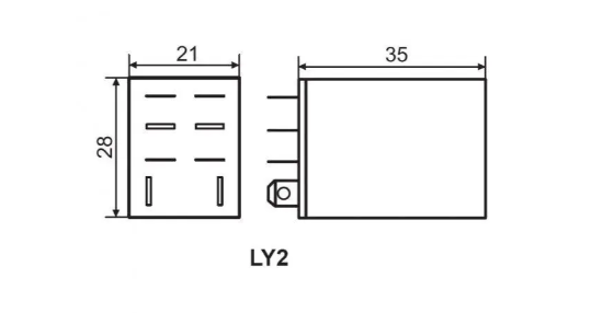 Реле проміжне LY2 DC 12В TAKEL