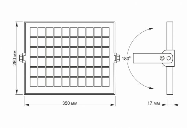 LED прожектор автономный VIDEX 600Lm 5000K Сенсорный