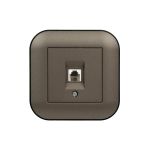 Розетка ТФ Ovivo Loft мока+чорна