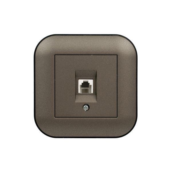 Розетка ТФ Ovivo Loft мока+чорна