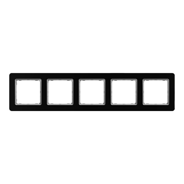 Рамка 5-постова Штучне чорне скло Sedna Elements Schneider Electric SDD361805