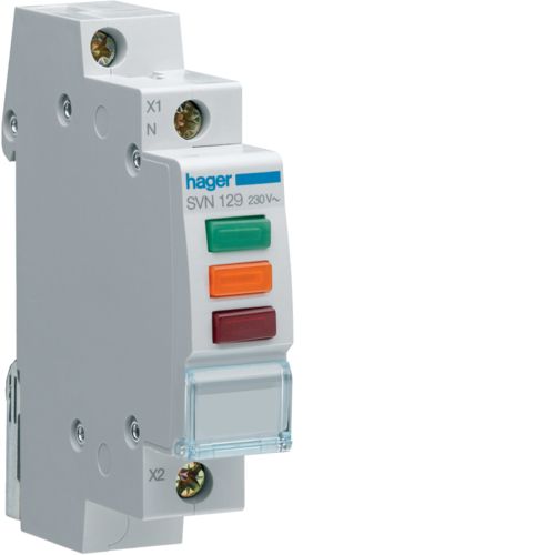 Индикатор тройной LED Hager SVN129 230В