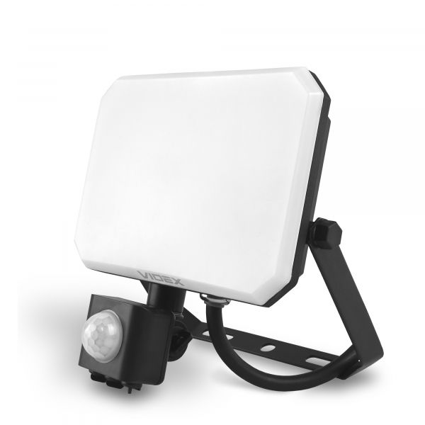 LED прожектор VIDEX F3 30W 5000K з датчиком руху 220V Black (VLE-F3-0305B-S)