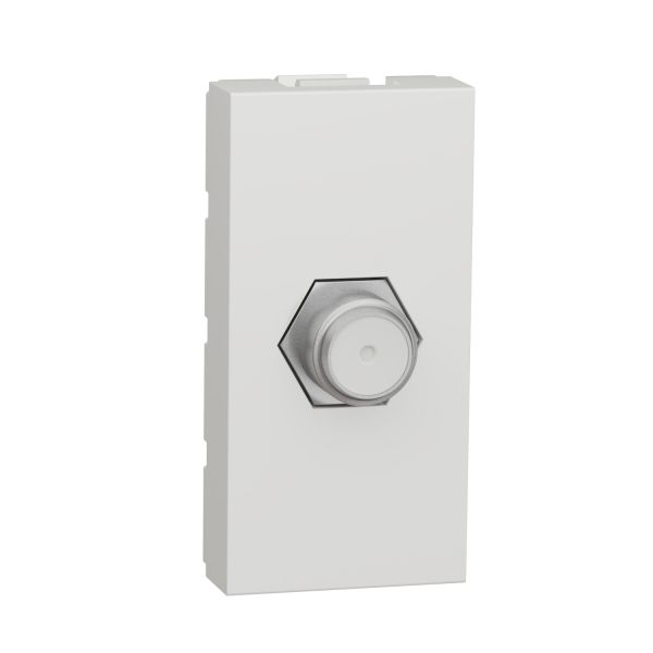 NU346818 Розетка Coaxial F-type, 1 модуль білий