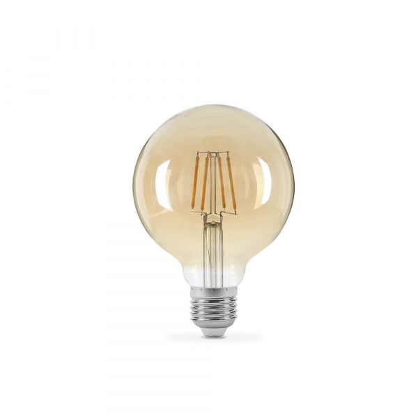 LED лампа TITANUM  Filament G95 6W E27 2200K бронза