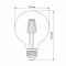 LED лампа TITANUM  Filament G95 6W E27 2200K бронза